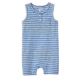🍊5/$25 GAP Blue and White Striped Kids Romper size 6-12m